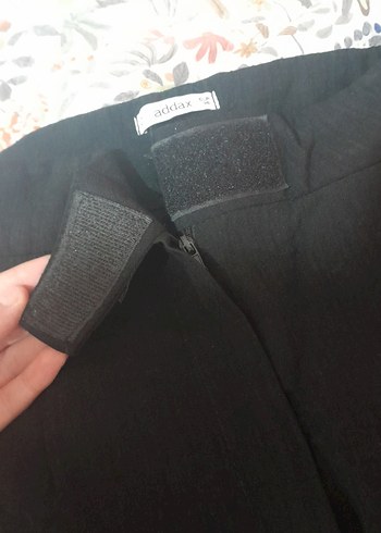 38 Beden Siyah Kadın Kumaş Pantolon, Yırtmaçlı