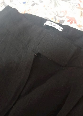 Addax Siyah Kadın Kumaş Pantolon, Yırtmaçlı