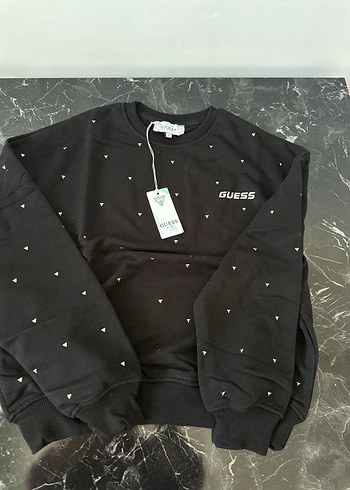 Guess Siyah Baskılı Sweatshirt