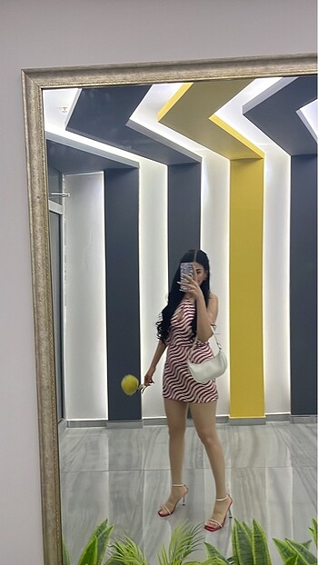 Saten mini elbise