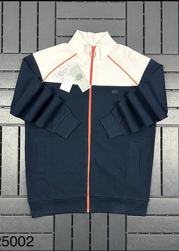 Beyaz Lacivert Fermuarlı Erkek Eşofman Takımı - Görsel 5