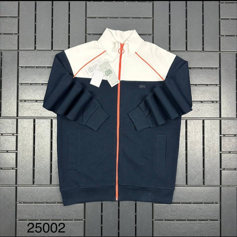 Beyaz Lacivert Fermuarlı Erkek Eşofman Takımı - Görsel 5