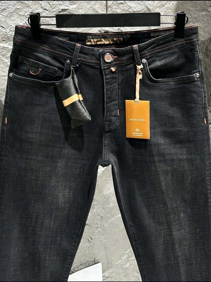 Jacob Cohen Siyah Regular Fit Erkek Kot Pantolon - Görsel 3