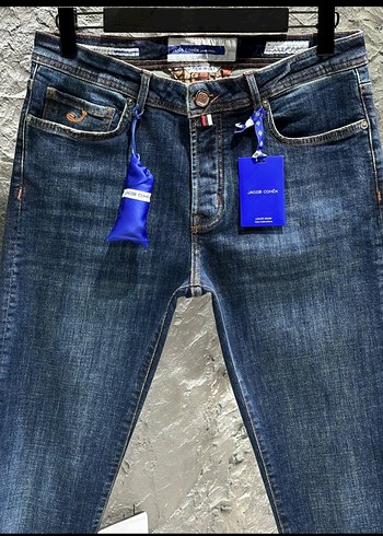 Jacob Cohen Mavi Düğmeli Erkek Jean - Görsel 3