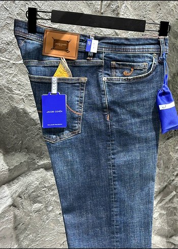 Jacob Cohen Mavi Düğmeli Erkek Jean - Görsel 5