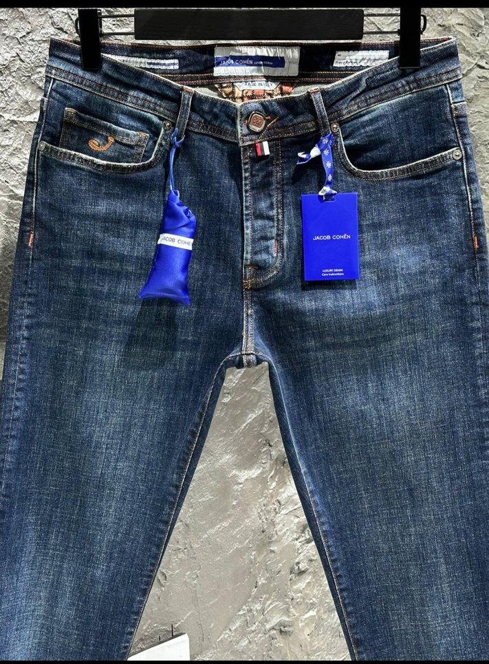 Jacob Cohen Mavi Düğmeli Erkek Jean - Görsel 3