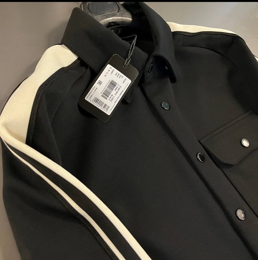 Çıtçıtlı Siyah Erkek çeket - Görsel 4