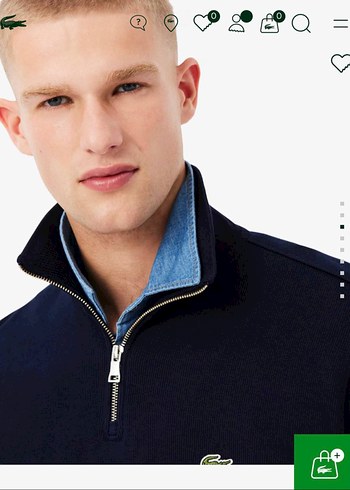 Erkek Lacivert Yarım Fermuarlı Sweatshirt - Görsel 2