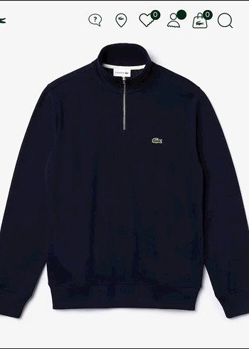 Erkek Lacivert Yarım Fermuarlı Sweatshirt - Görsel 3