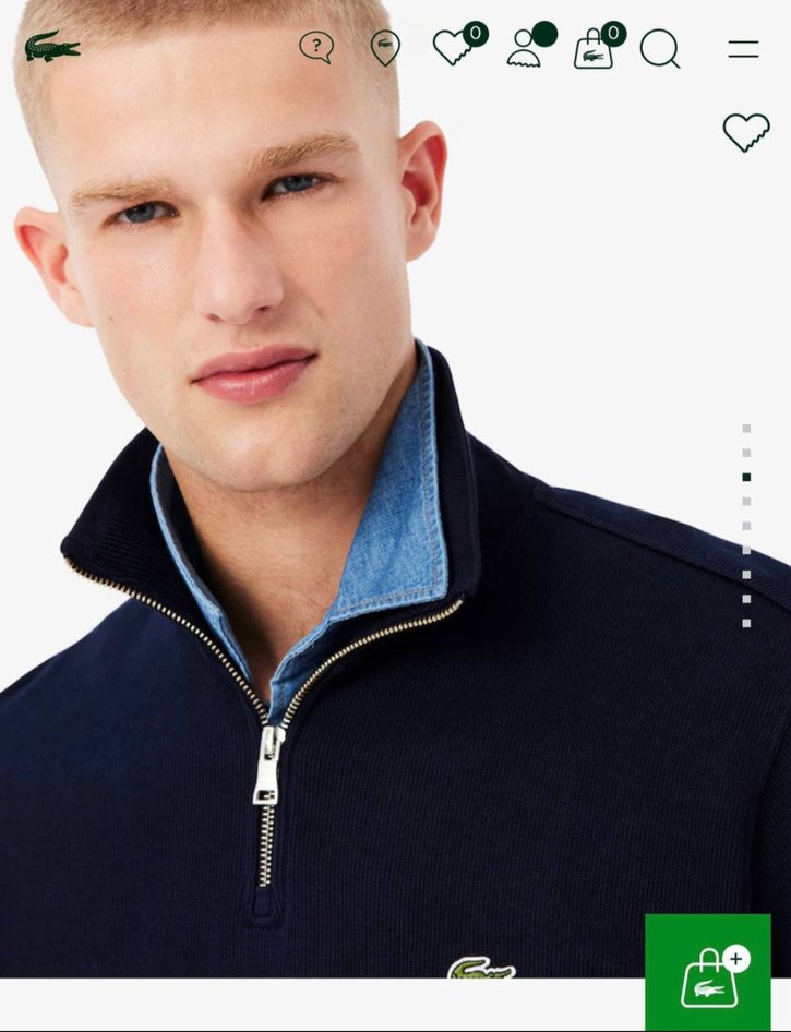 Erkek Lacivert Yarım Fermuarlı Sweatshirt - Görsel 2