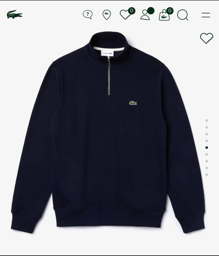 Erkek Lacivert Yarım Fermuarlı Sweatshirt - Görsel 3