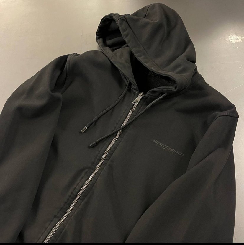 Fermuarlı Siyah Kapüşonlu Erkek Sweatshirt - Görsel 3