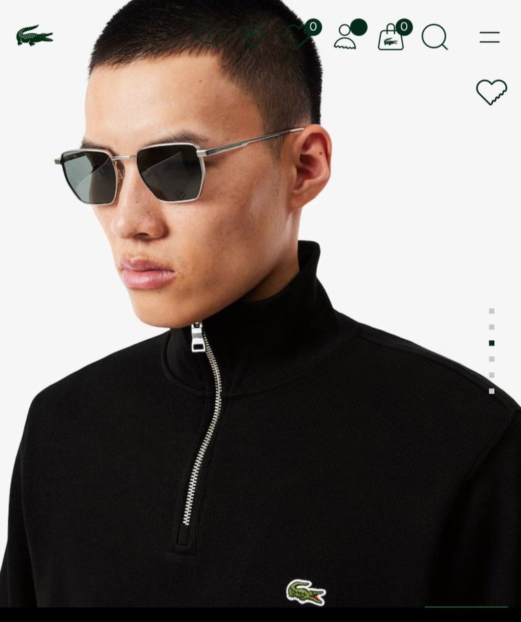 Siyah Yarım Fermuarlı Erkek Sweatshirt - Görsel 3