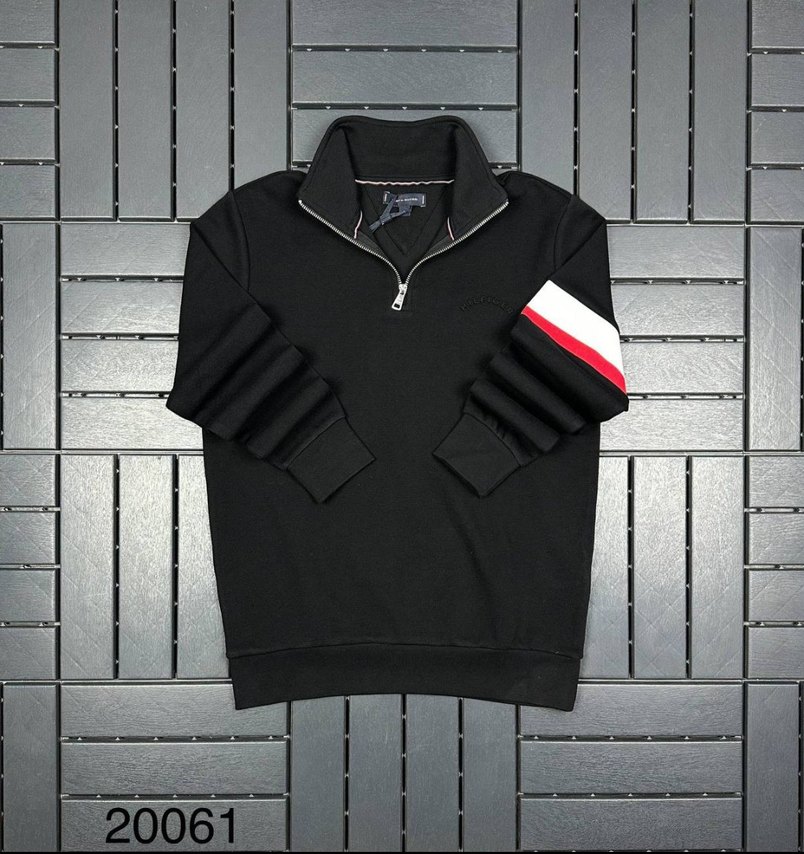 Tommy Hilfiger siyah Fermuarlı Sweatshirt - Görsel 2