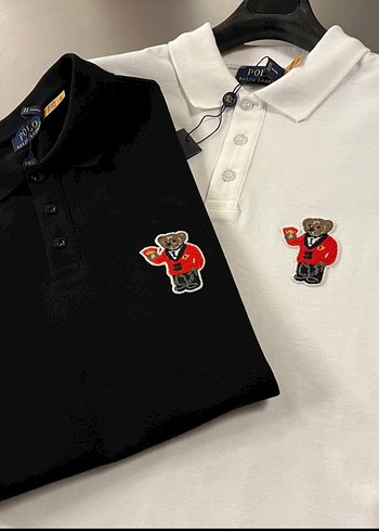 Düğmeli Beyaz Erkek Polo Tişört - Görsel 2