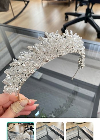 Diğer Zirkonlu Ve Kristal Boncuklu Gelin Taci Daha Guzeli Yok