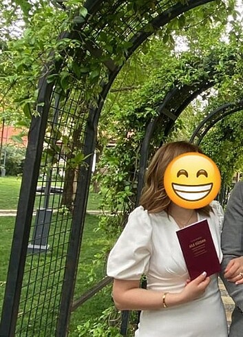 V yaka balon kol düğmeli midi boy elbise 