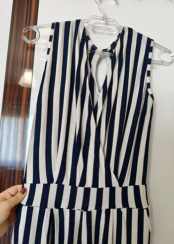 Kadın Çizgili Uzun Tulum - Görsel 3