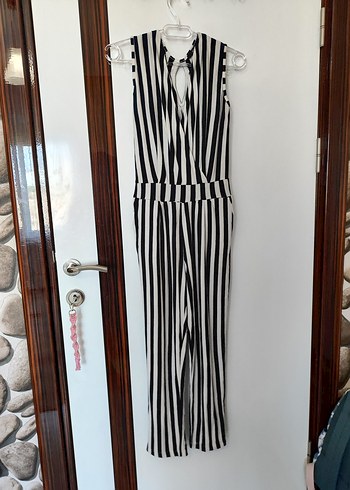 Kadın Çizgili Uzun Tulum - Görsel 4