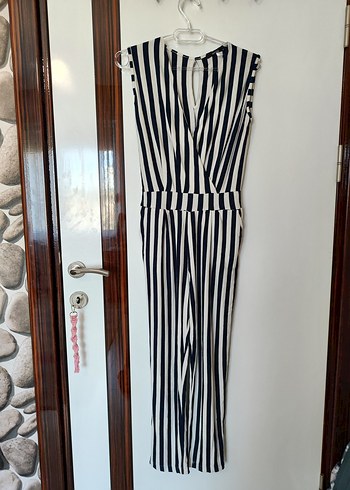 Kadın Çizgili Uzun Tulum - Görsel 5