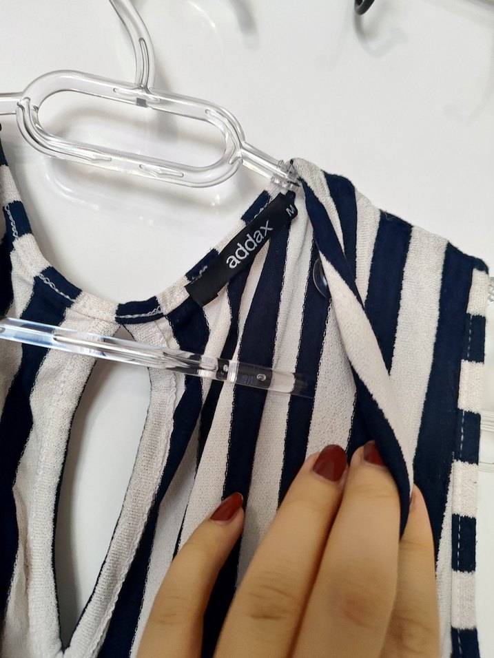 Kadın Çizgili Uzun Tulum - Görsel 2