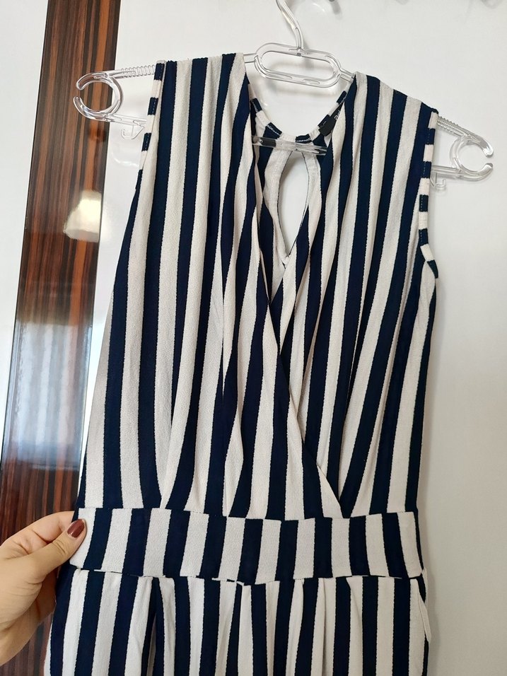 Kadın Çizgili Uzun Tulum - Görsel 3