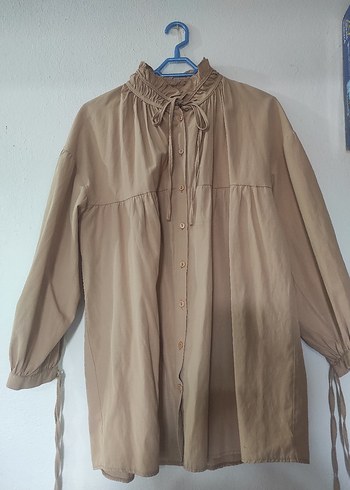 kahve oversize gömlek