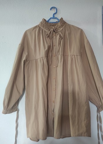 Diğer kahve oversize gömlek