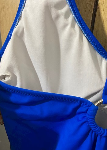 Mavi İnce Askılı Kadın Mayo - Görsel 3