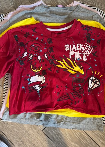 Kız çocukları için crop mini üst tişört - Görsel 4