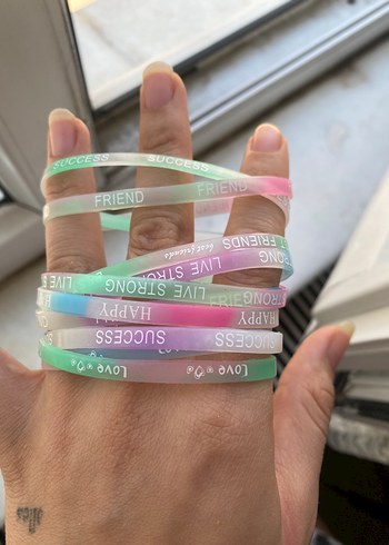 Pastel Renkli Elastik Kadın Bileklik