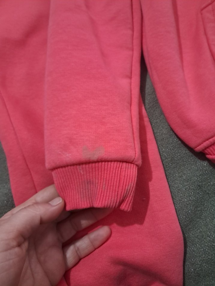 Kız Çocuk Pembe Peluş Detaylı Eşofman Takımı - Görsel 5