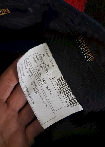 Erkek Lacivert Regular Fit Pilili Pantolon - Görsel 5