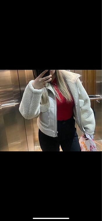 Bershka suni yünlü kollu ceket