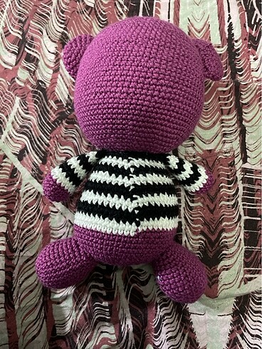 Beden Amigurumi mor ayıcık bebek