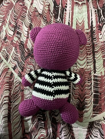 Beden Renk Amigurumi mor ayıcık bebek