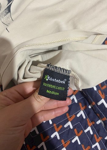 Bej Baskılı Kadın Askılı Üst - Görsel 2