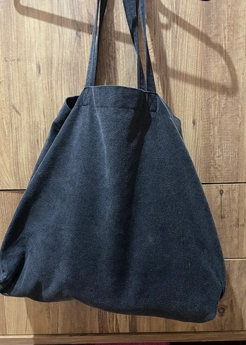 Gri Mavi Baskılı Kot Kadın Omuz Çantası - Görsel 2