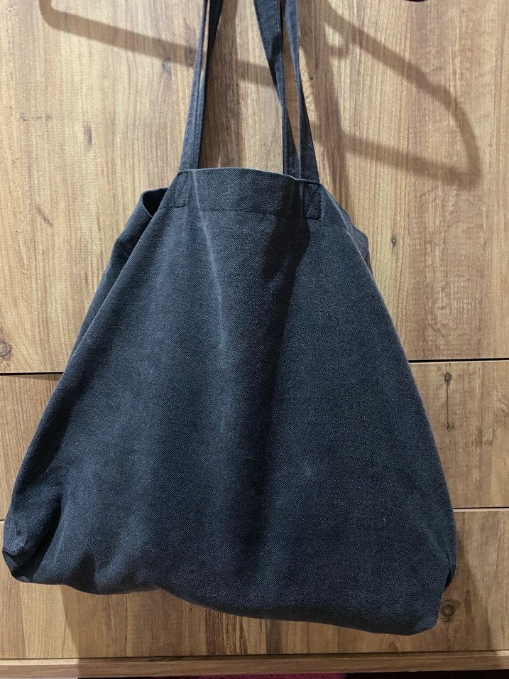 Gri Mavi Baskılı Kot Kadın Omuz Çantası - Görsel 2