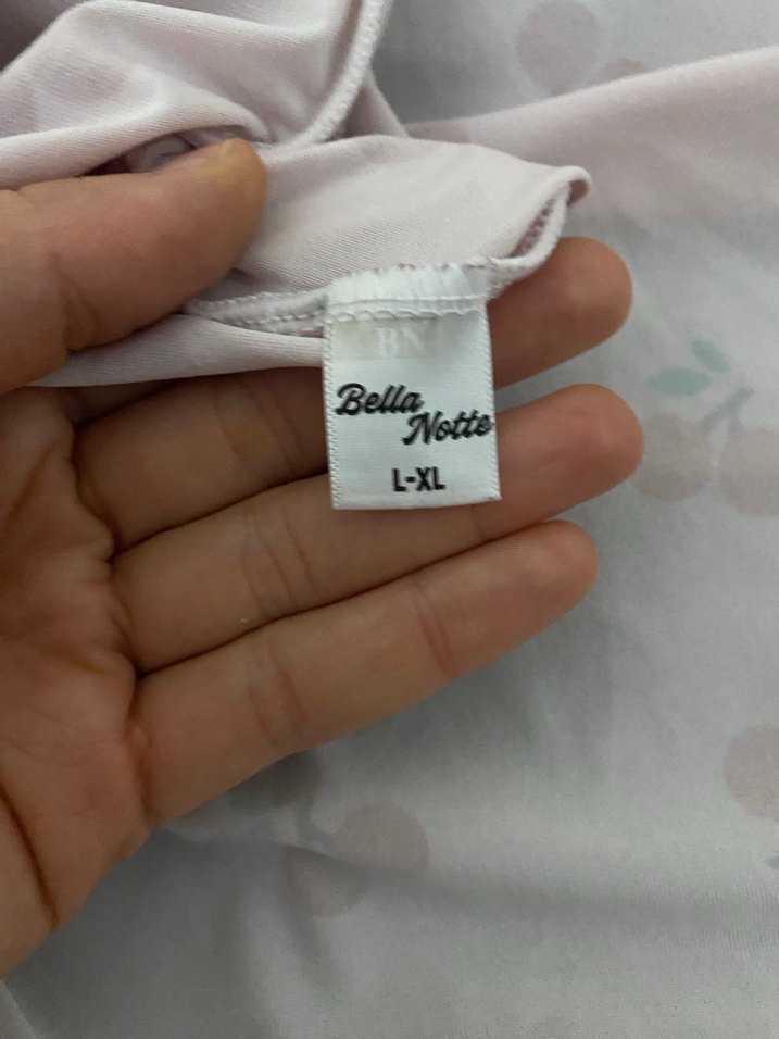 Pembe Kiraz Baskılı Midi Askılı Gecelik - Görsel 4