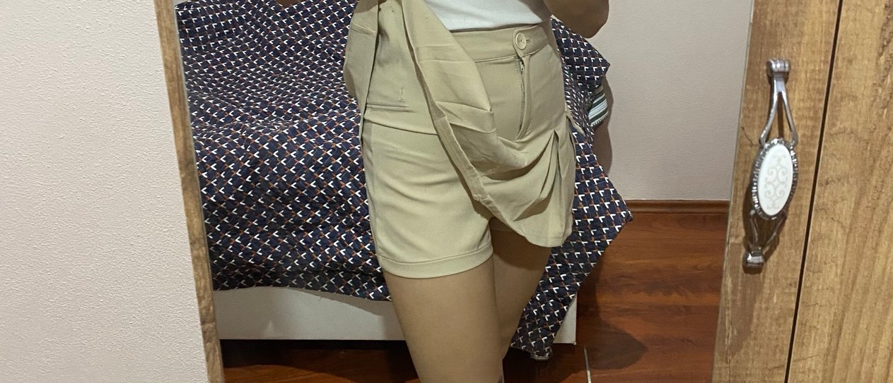 Bej Kadın Mini Pilili Etek - Görsel 3