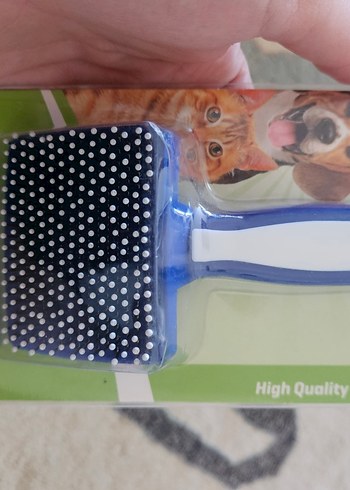 Renkli Mavi Kedi Tüy Fırçası - Görsel 2