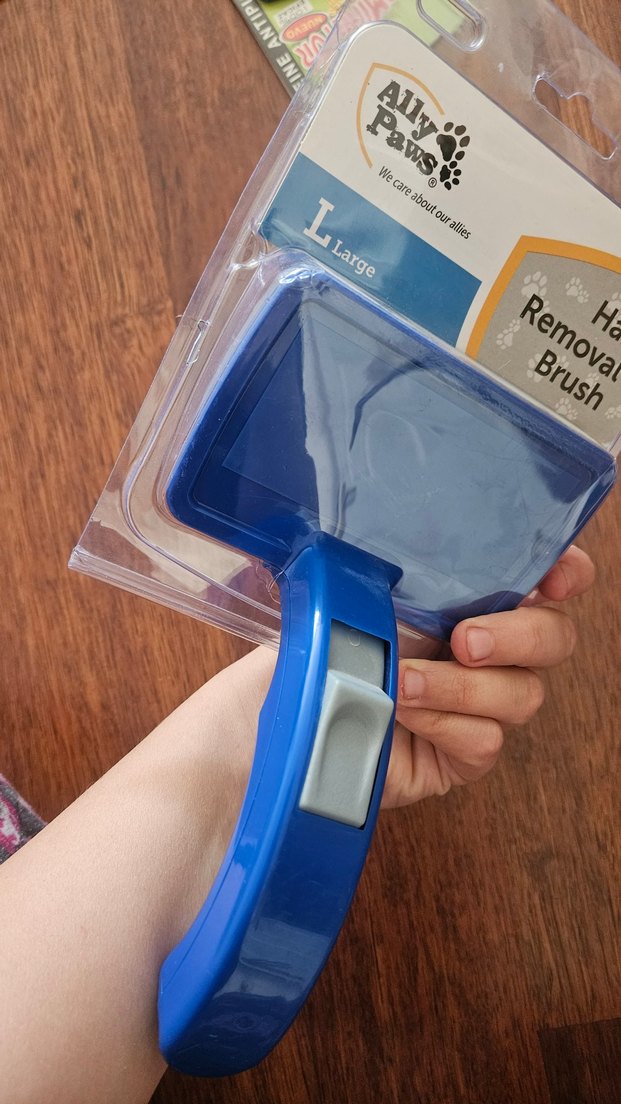 Kedi Tüy Toplama Fırçası Mavi - Görsel 3