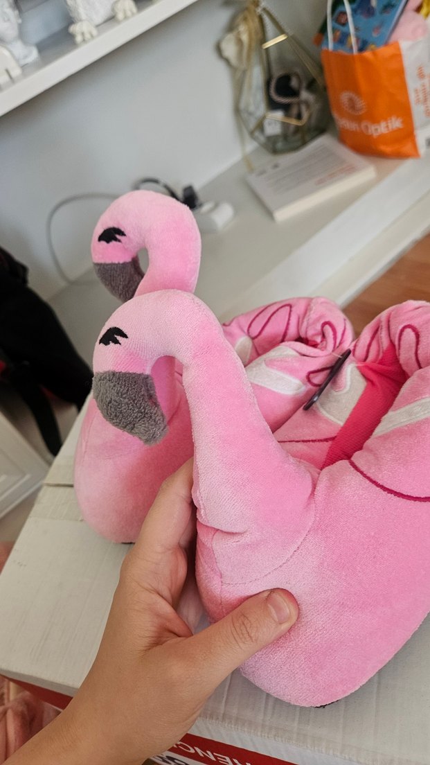 Fermuarlı Pembe Kız Çocuk Sıcak Terlik - Görsel 2