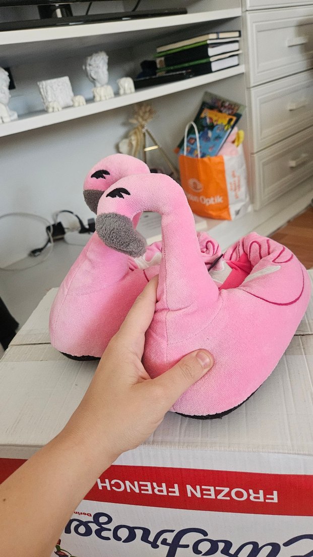 Fermuarlı Pembe Kız Çocuk Sıcak Terlik - Görsel 4