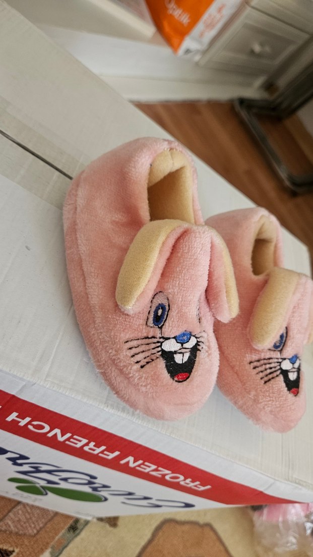 Nakışlı Pembe Kız Çocuk Ev Terliği - Görsel 2