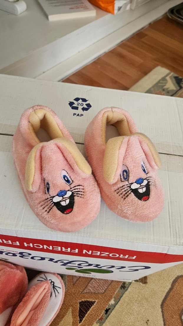 Nakışlı Pembe Kız Çocuk Ev Terliği - Görsel 5