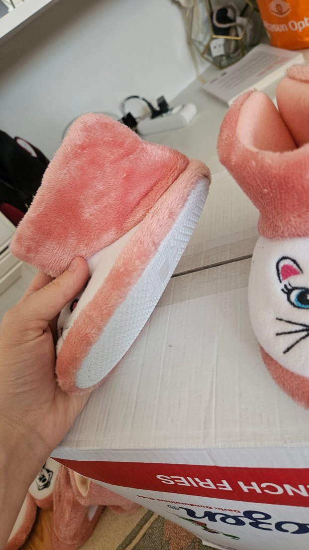 Nakışlı Pembe Kız Çocuk Ev Terliği - Görsel 4