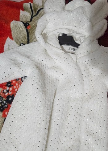 Kapüşonlu Beyaz Bebek Tulumu astronot - Görsel 7