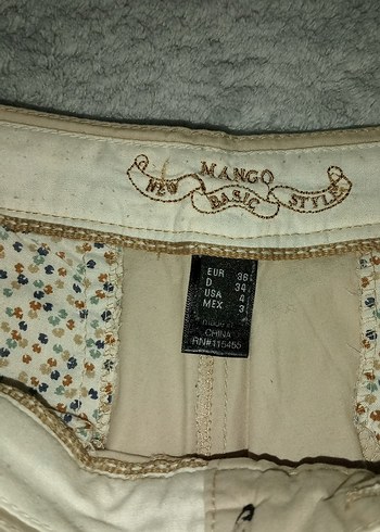 Mango Bej Kadın Pamuklu Kumaş Pantolon havuç pantolon